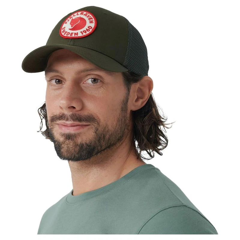 Fjallraven 78138 1960 Logo Långtradarkeps Hat unisex-adult Deep Forest L/XL