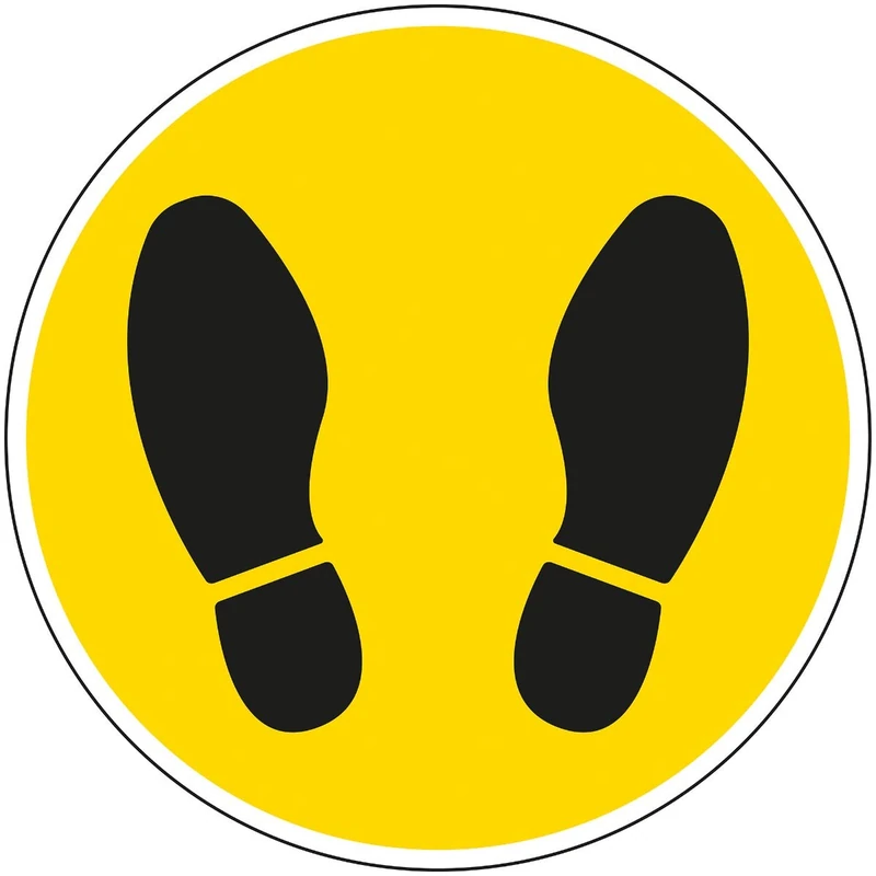 Vsafety Footprint - 450mm x 450mm - Self Adhesive Floor Sticker