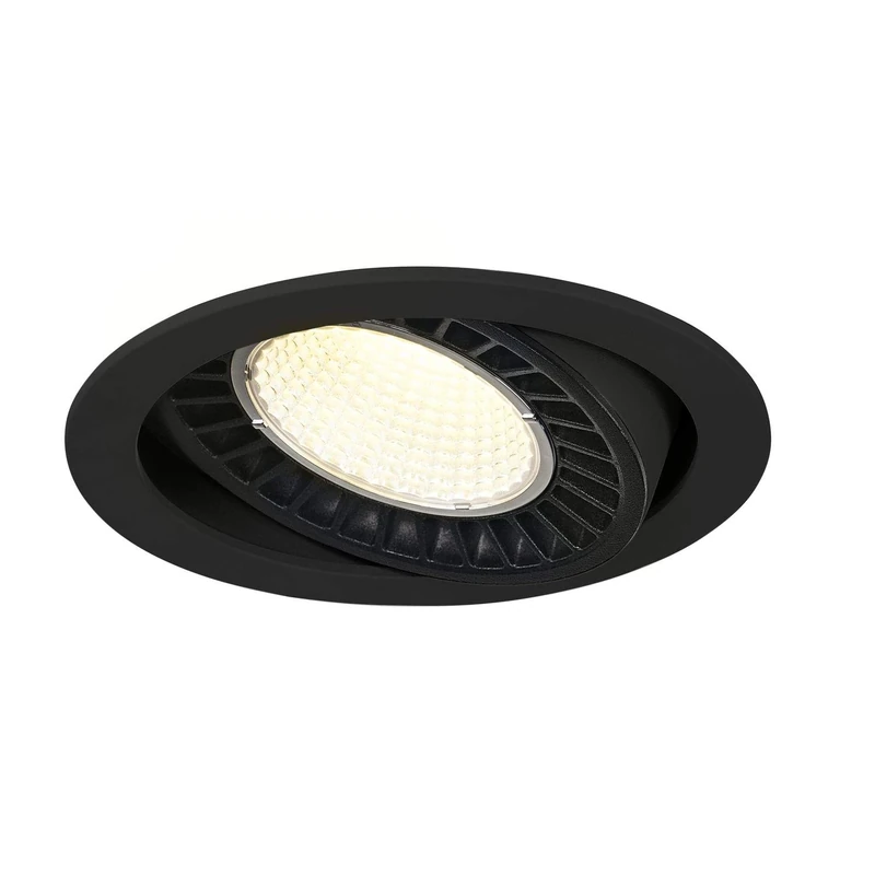 SLV recessed Ceiling Light SUPROS/LED Spotlight, floodlight, Ceiling Light, recessed Light, Indoor Lighting / 4000K 36W 3520lm Black 60 Degrees