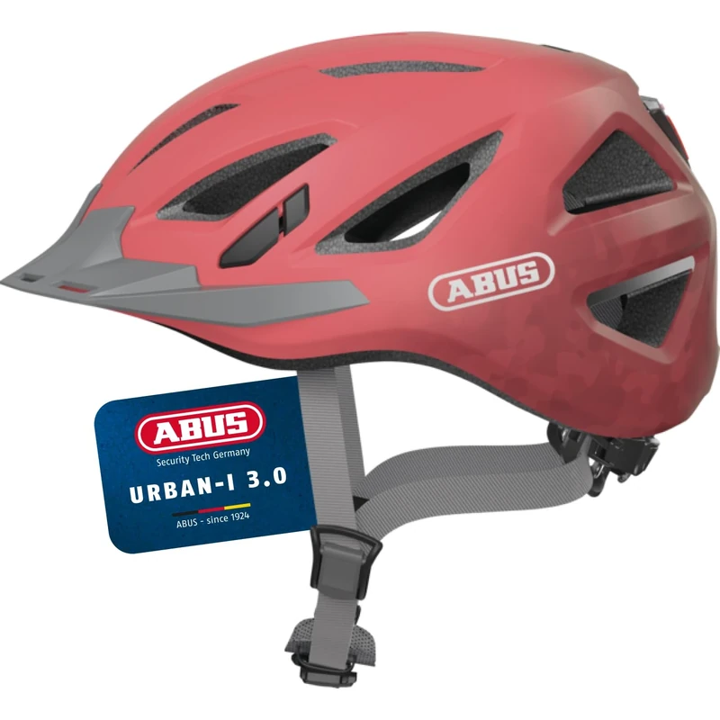 ABUS Urban-I 3.0 city helmet - bike helmet with rear light, peak and magnetic fastener - for men and women