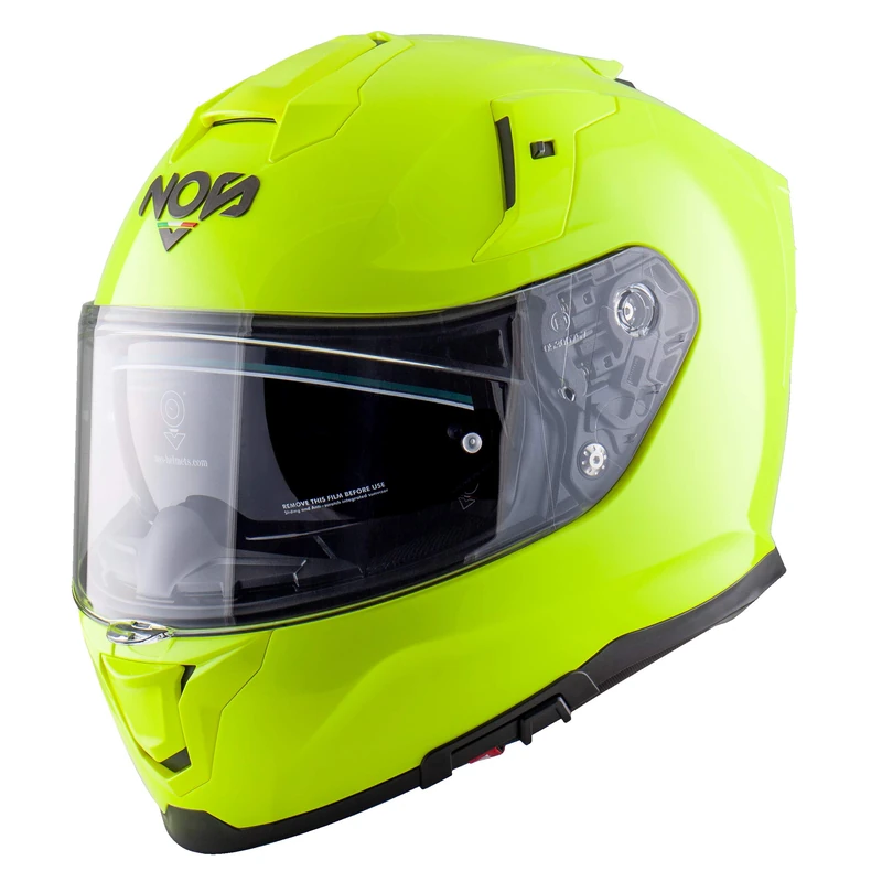 NOS Helmets NS-10 Helmet, L, Fluorescent Yellow