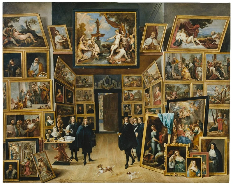 Official Reproduction of the Prado Museum "Archduke Leopoldo William in his painting gallery in Brussels"