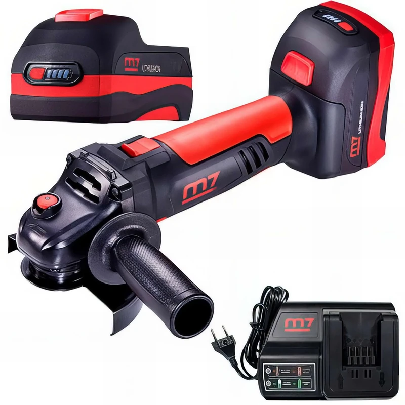 M7 - Lijadora Angular 20V con cargador y 2 baterías 5Ah