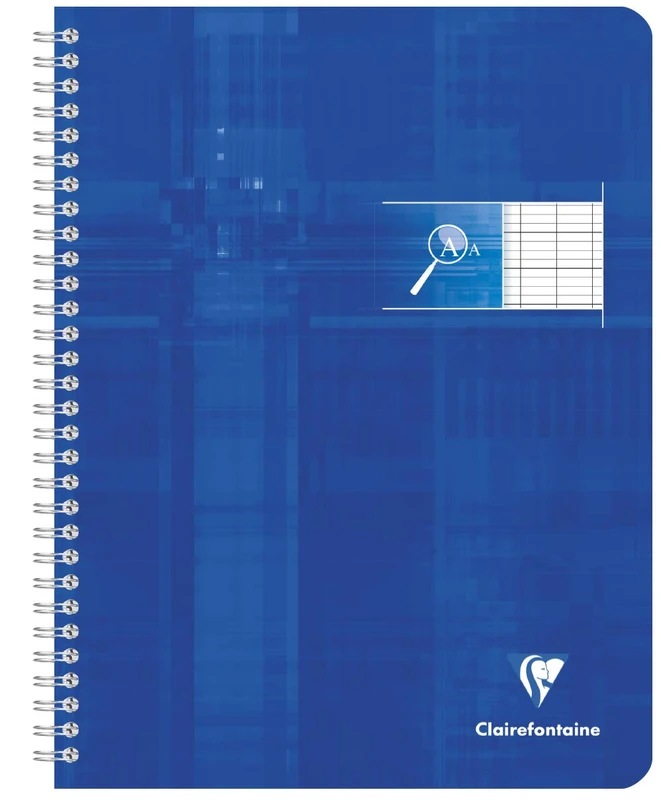 Clairefontaine 68796C Set of 10 Spiral Notebooks - 17x22 cm - 100 Pages Large Black Enlarged Seyes Ruled - 90 g White Paper - Card Cover - Random Colours