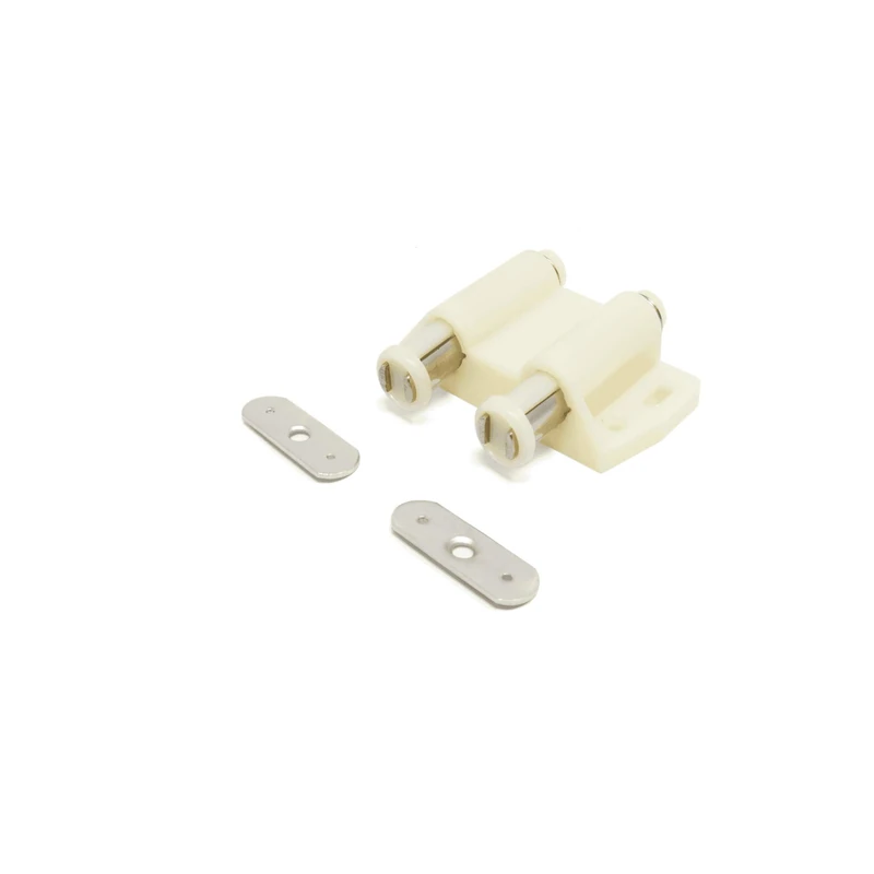 Beige Magnetic Catch for Providing Secure Closure and Easy Opening of Cupboard and Wardrobe Doors - 66.5mm x 34mm x 19mm - Pack of 100