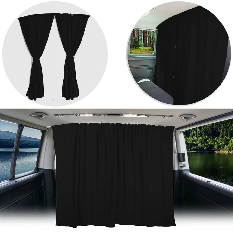 BREMER SITZBEZÜGE Division Driver's Cab Sun Protection Driver's Cab Curtains Compatible with Citroen Berlingo 1 from 1996-2008 Black Camping Motorhome Accessories