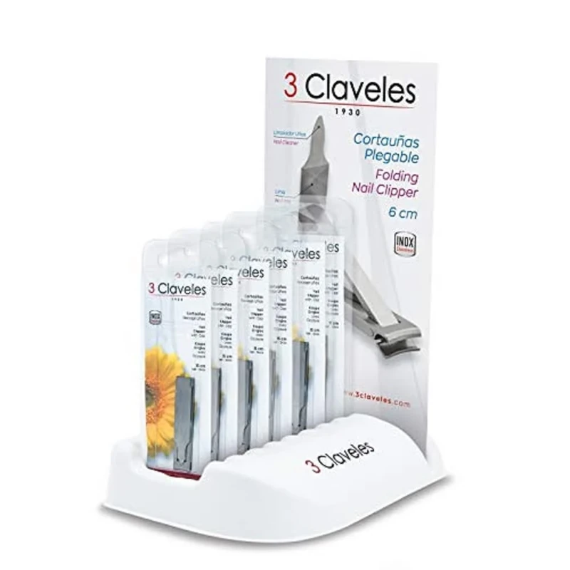 3 x Stainless Folding Nail Clippers 6 cm Exp.24 U 3C 400G