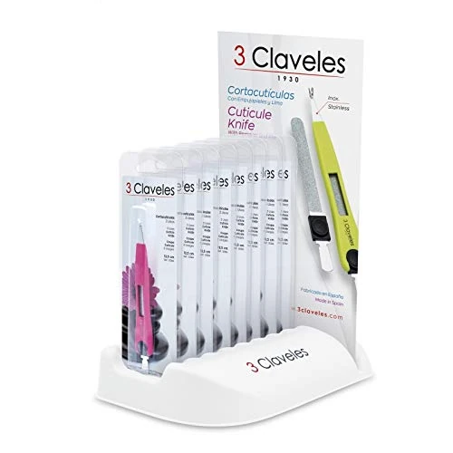 3 Claveles Display Cutter - Stainless Steel File 12.5 cm 24 U. 3C 200 g