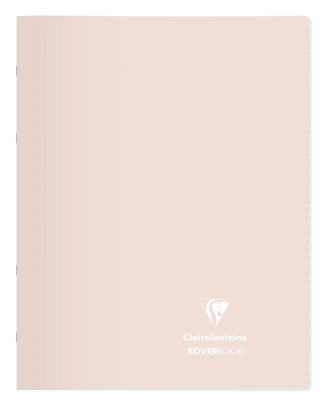 Clairefontaine 981681C Set of 10 Stapled Notebooks Koverbook Blush - 24x32 cm - 96 Pages Small Squares with Margin - White Paper 90 g - Opaque Polypro Cover - Random Colours