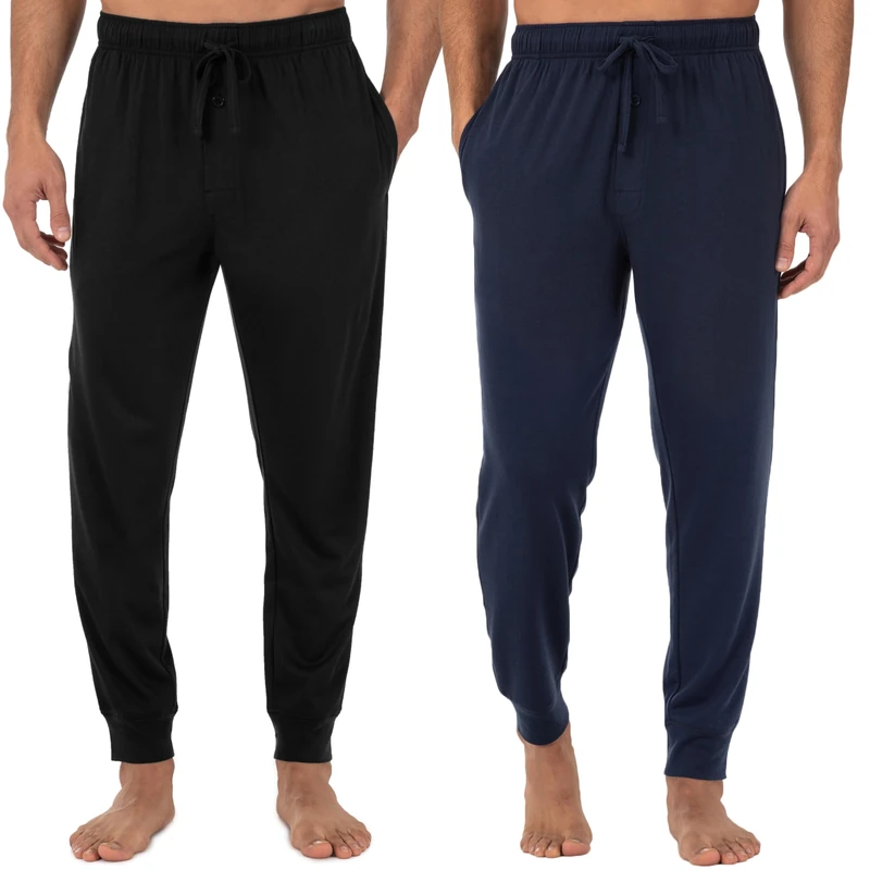 Fruit of the Loom Men's Jersey Knit Jogger Sleep Pant (1 and 2 Packs)