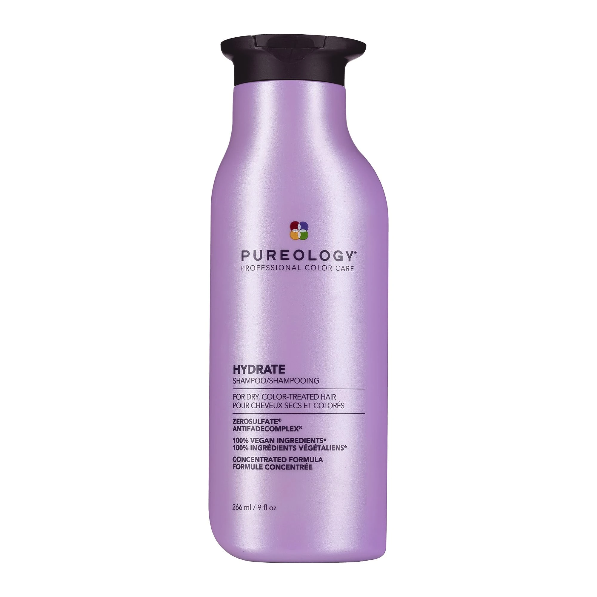 Pureology Hydrate, Moisturising Shampoo, For Medium to Thick Dry, Colour Treated Hair, Vegan Formulas, Sulphate Free, 266ml