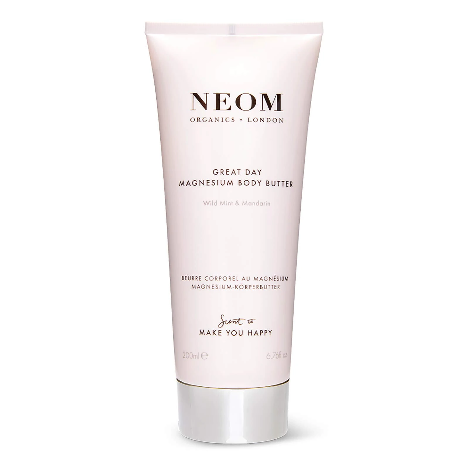 NEOM Great Day Magnesium Body Butter, 200ml I Wild mint and mandarin I Essential Oils I Zingy and Uplifting I Nourush and soften skin