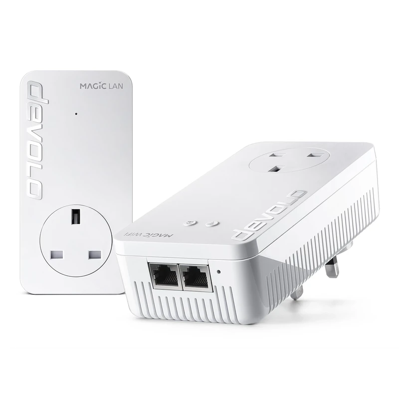 devolo Magic 2–2400 Wi-Fi 5 Next: Starter Kit | 4k/ 8k UHD Streaming | Stable Home Working (Up to 2400 Mbps Powerline, Mesh WiFi 5, G.hn, 3x Gb LAN ports)