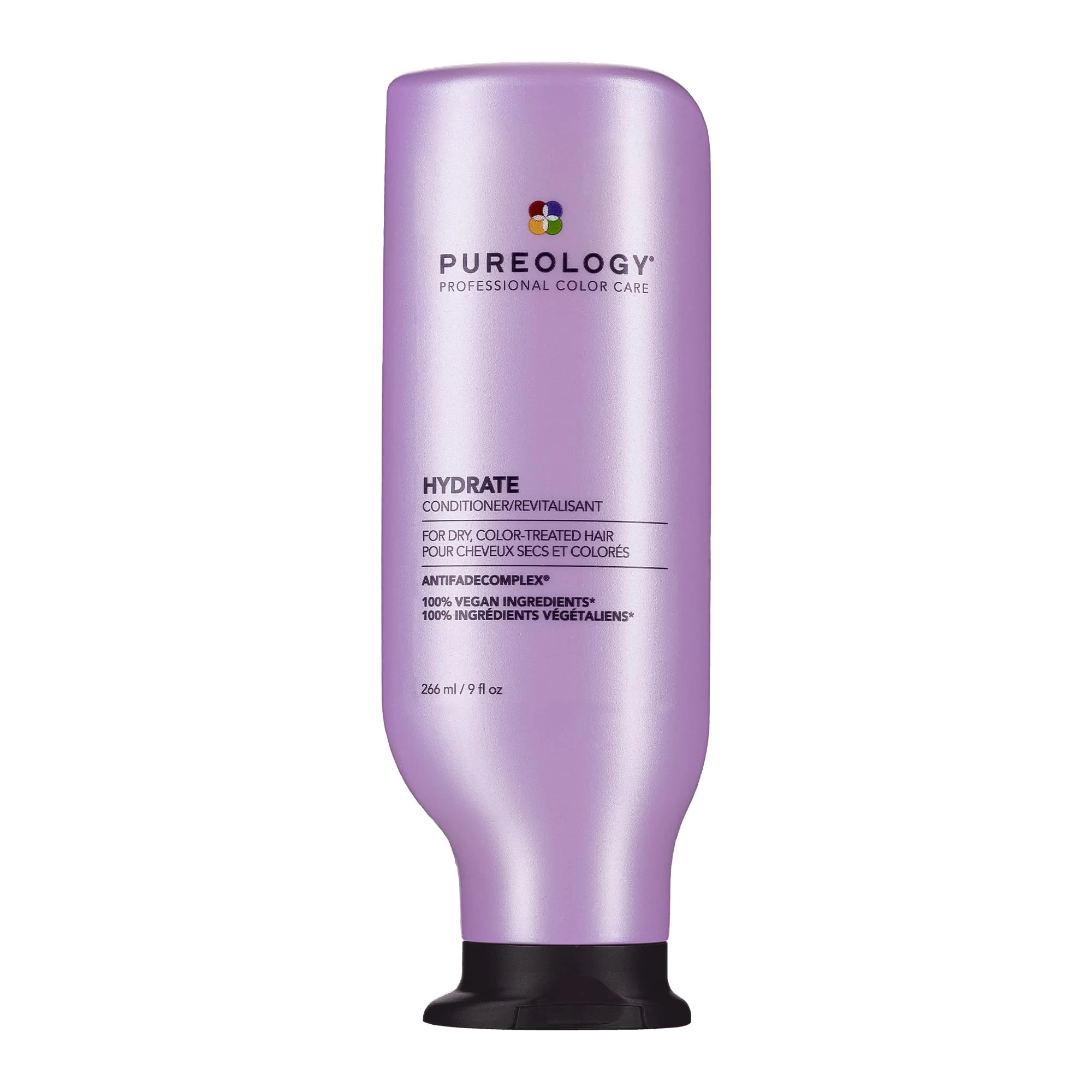 Pureology Hydrate Moisturising Conditioner, For Medium to Thick Dry, Colour Treated Hair, Vegan Formulas, Sulphate Free, 266ml