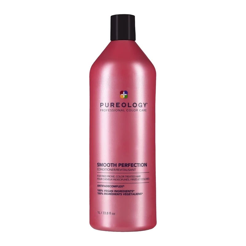 Pureology | Smooth Perfection | Smoothing Conditioner, For Frizz-Prone, Colour Treated Hair, Vegan Formulas, Sulphate Free, 1000ml