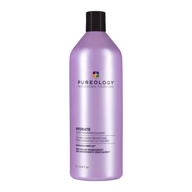 Pureology Hydrate Moisturising Conditioner, For Medium to Thick Dry, Colour Treated Hair, Vegan Formulas, Sulphate Free, 1000ml