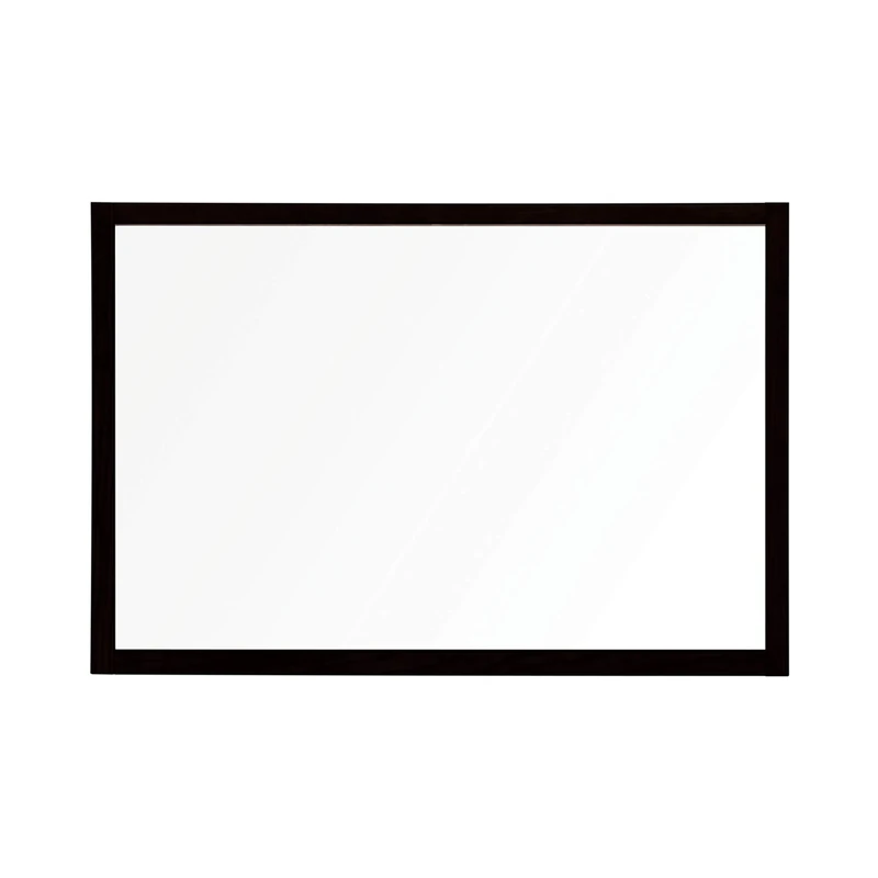 Bi-Office Protector Desktop Glass Board with Clamps, Black 22 mm MDF Frame, 90 x 60 cm