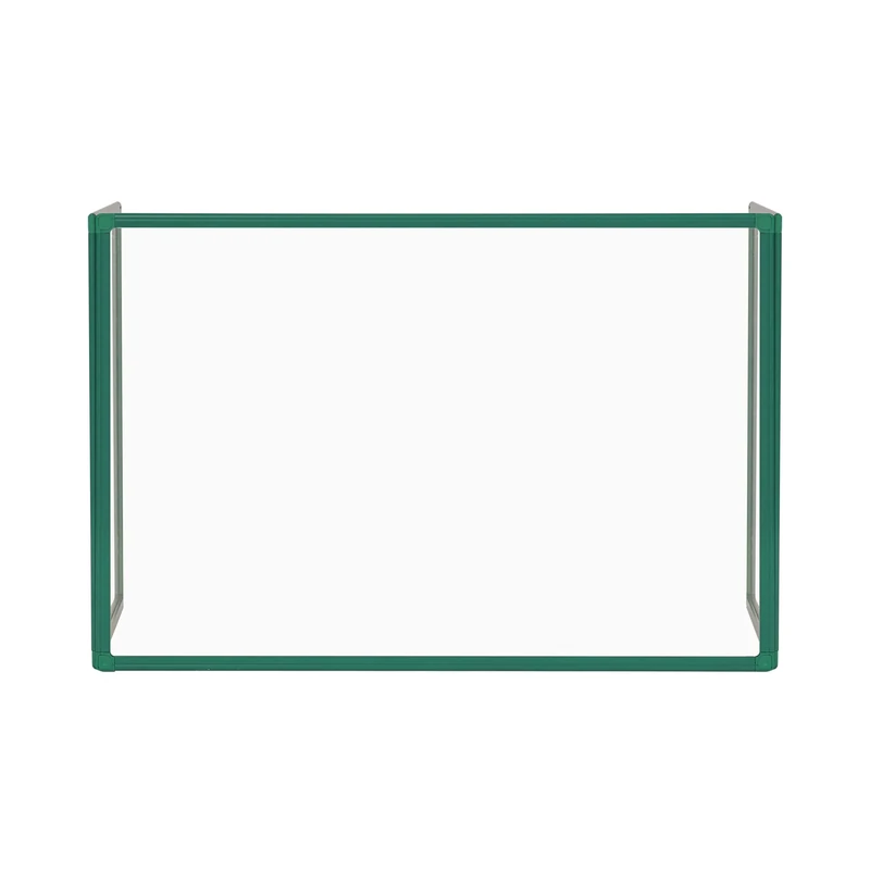 Bi-Office Trio Glass Board, Triple Glass Board with Green Aluminium Frame, 90 x 60 cm and Two 45 x 60 cm Boards