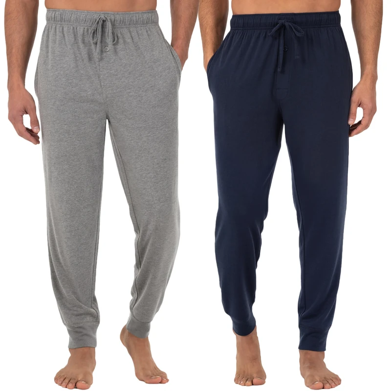 Fruit of the Loom Men's Jersey Knit Jogger Sleep Pant (1 and 2 Packs)