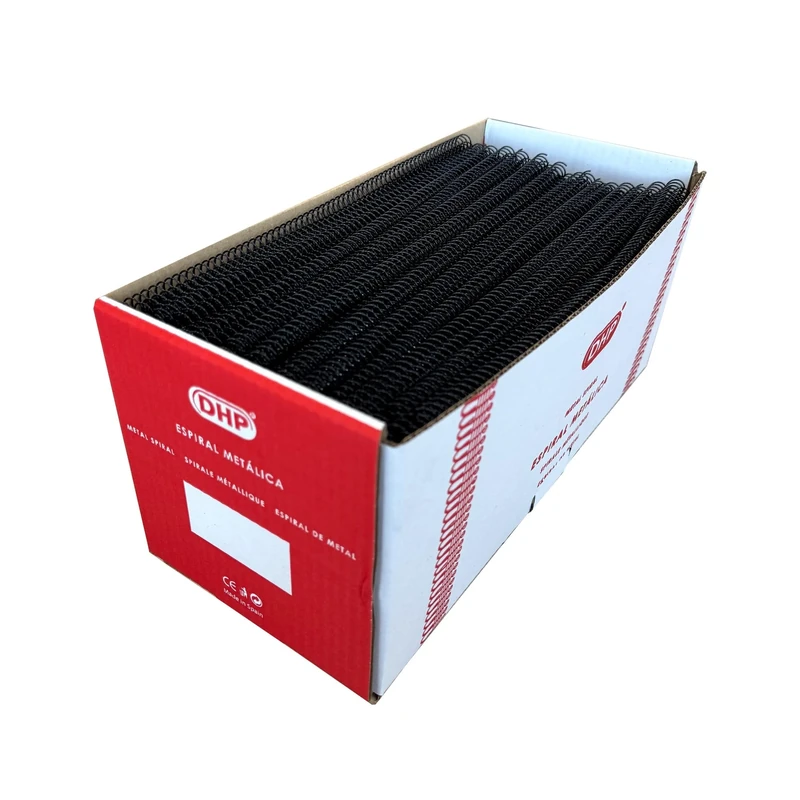 DHP - Metallic Spiral for Binding, 5:1 Step, 26 mm, Black (Box 100 Units)
