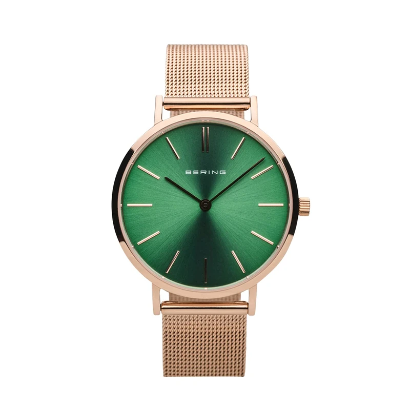 BERING Women Analog Quartz Classic Collection Watch with stainless steel Strap and Sapphire Crystal 14134-368 - Image 1