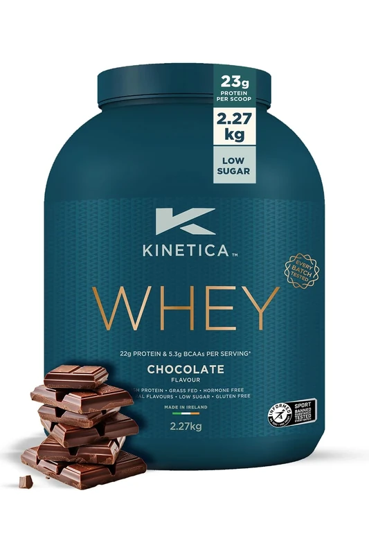 Kinetica Whey Protein Powder - Chocolate 2.27kg 23g Protein, 5.5g BCAA
