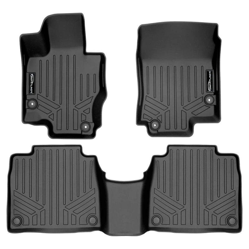 SMARTLINER SA0471/B0498 Custom Fit 2 Floor Mat Liner Set, Black, for 2020 Mercedes-Benz GLS-Class 7 Passenger With 2nd Row Bench Seats