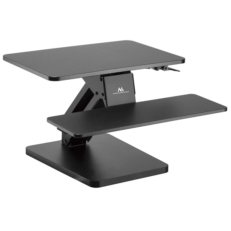 Maclean MC-882 Desk Workstation Height Adjustable Computer Keyboard Laptop Table Gas Spring Computer Stand Black