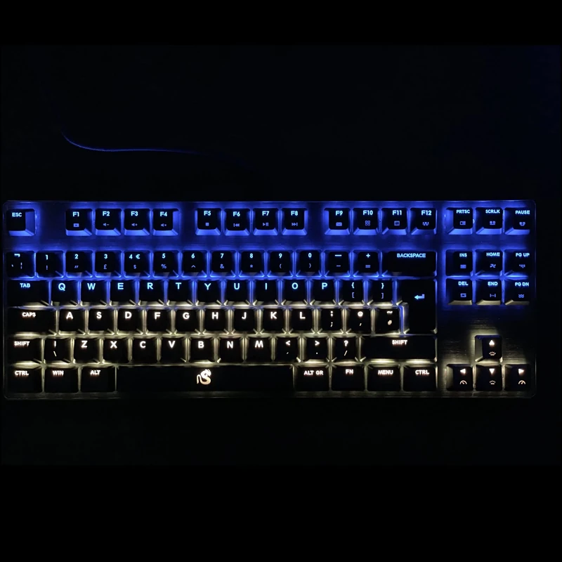 SaharaGaming R20 88 Key UK layout RGB Backlit Mechanical Keyboard Tenkeyless. Programming Macro. Media Control. Software Support. Outemu Linear (Brown Switch). Hot-swappable with Outemu switches.