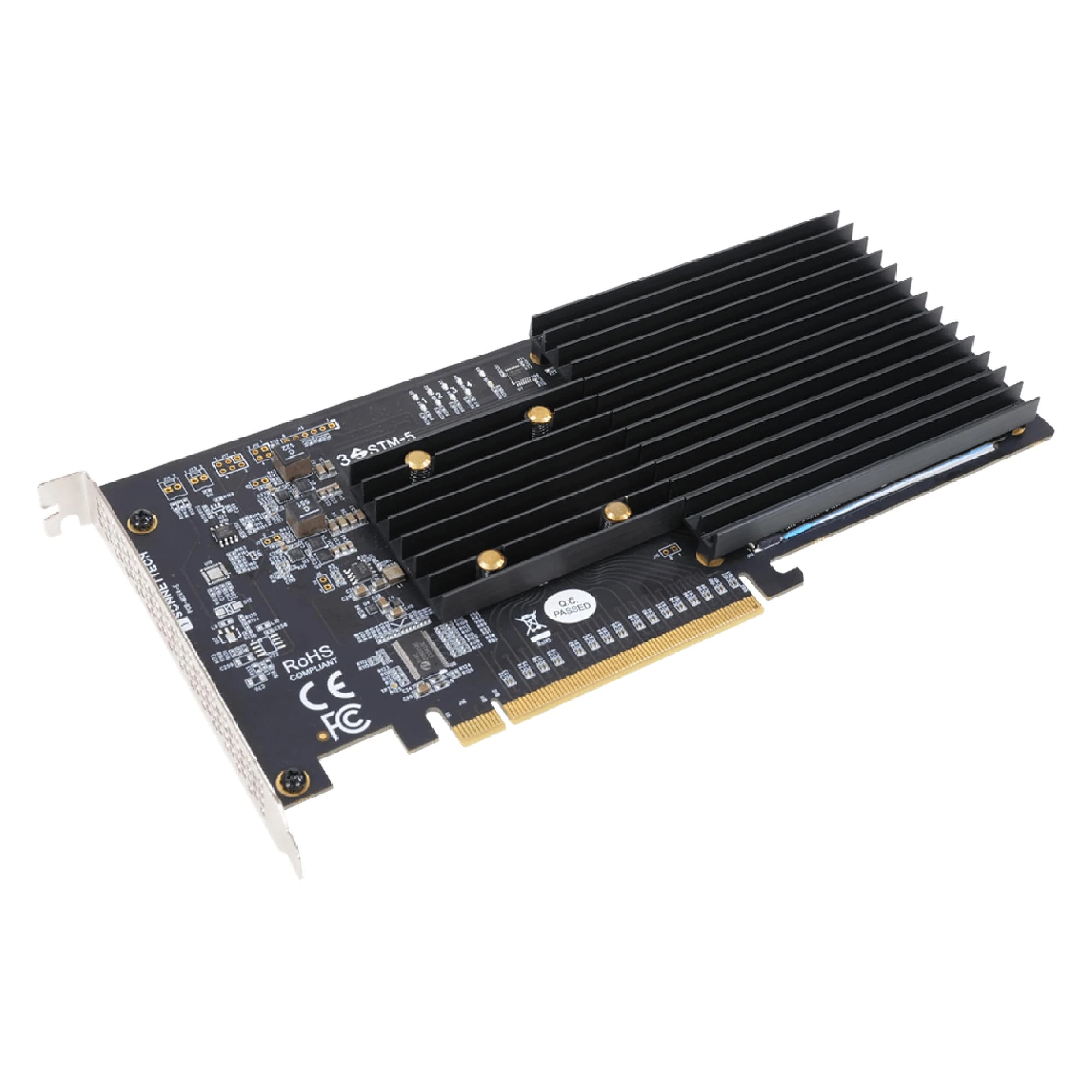 Sonnet M.2 4x4 PCIe 3.0 Card for up to Four M.2 NVMe SSDs - Silent Edition