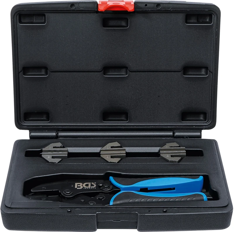 BGS 70003 | Crimping Pliers Set | with 3 Pairs of Jaws | for Solar Connectors MC3 / MC4 / Tyco
