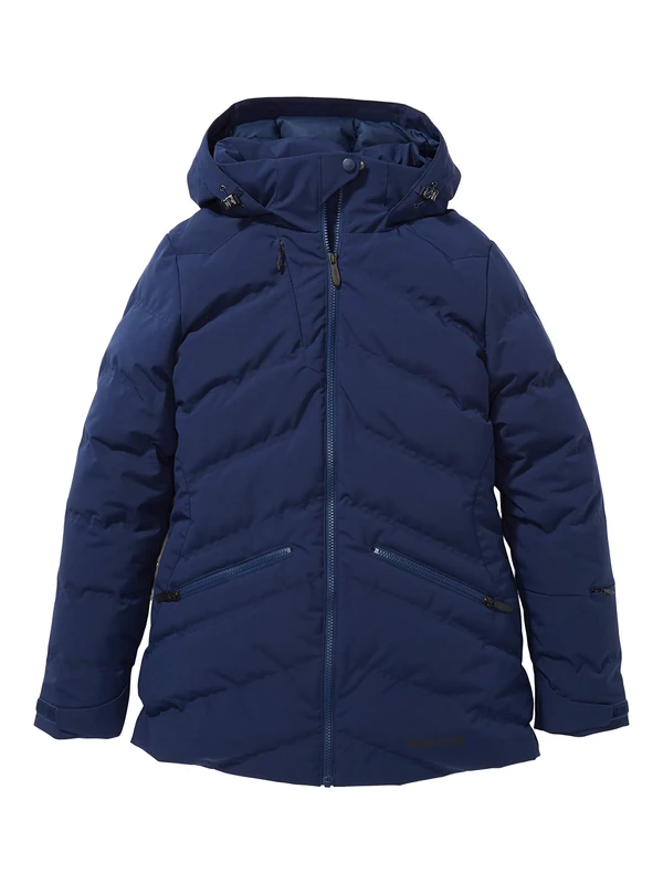 Marmot Wm's Val D'sere Jacket Down Ski Jacket, Warm Insulated Snowboard Wear, Waterproof Padded Snow Jacket, Breathable Overcoat - Arctic Navy/Arctic Navy, Small