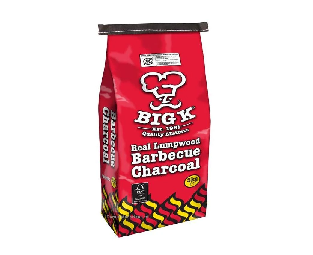 Big K Real Lumpwood Barbecue Charcoal 5kg BBQ Grill Open Fire Outdoor Cooking