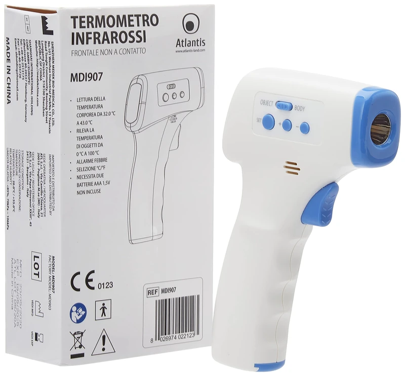 Atlantis MDI907 Infrared Non-Contact Thermometer - LCD Display