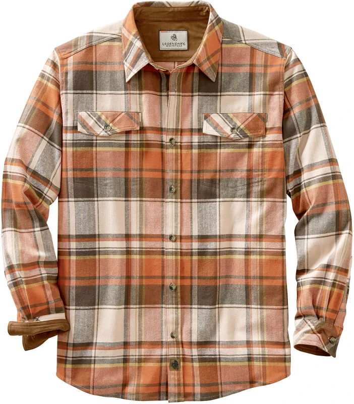 Legendary Whitetails Men's Legendary Flannel Shirt, Dark Horizon Plaid, 5X-Large