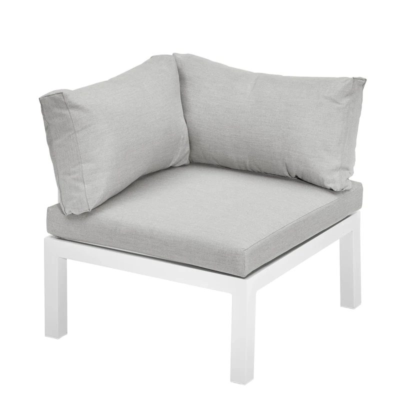 Gartenfreude Ambience Corner Seat/Corner Module Flexible Use White/Light Grey - Image 1