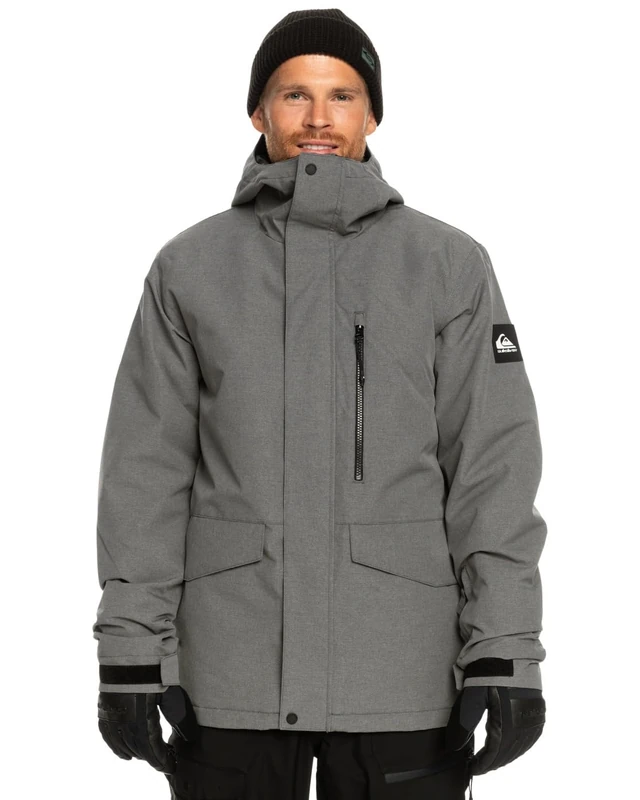 QUIKSILVER Mission Solid - Snow Jacket for Men Snow Jacket - Heather Grey, M