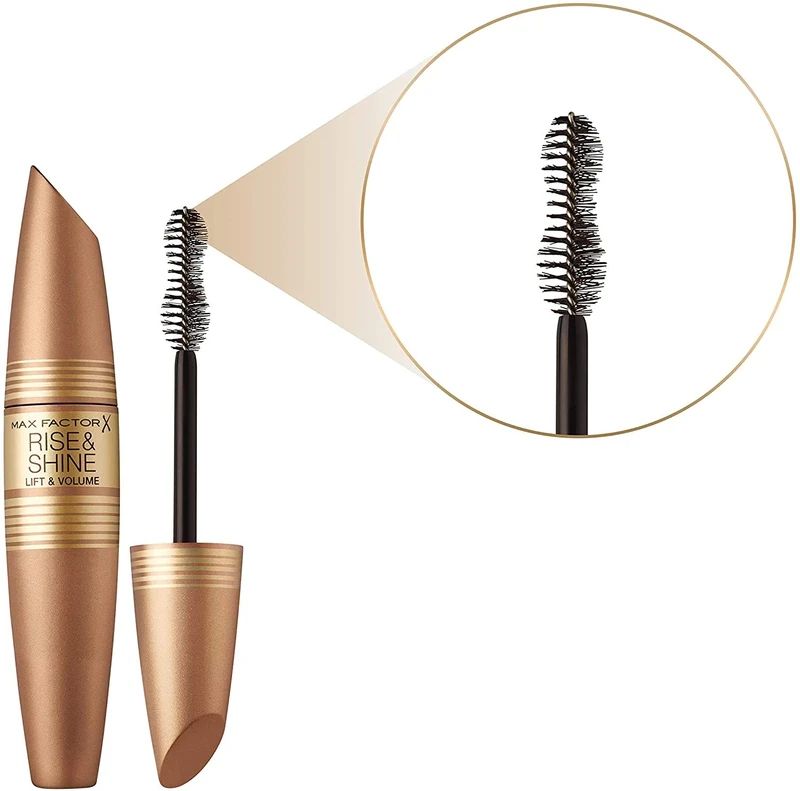 2 x Max Factor Rise & Shine Lift and Volume Mascara 12ml - Black/Brown