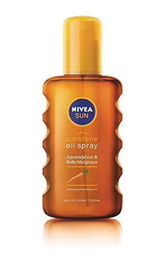 Nivea Carotene Sun Deep Tanning Oil Spray NO SPF, 200ml