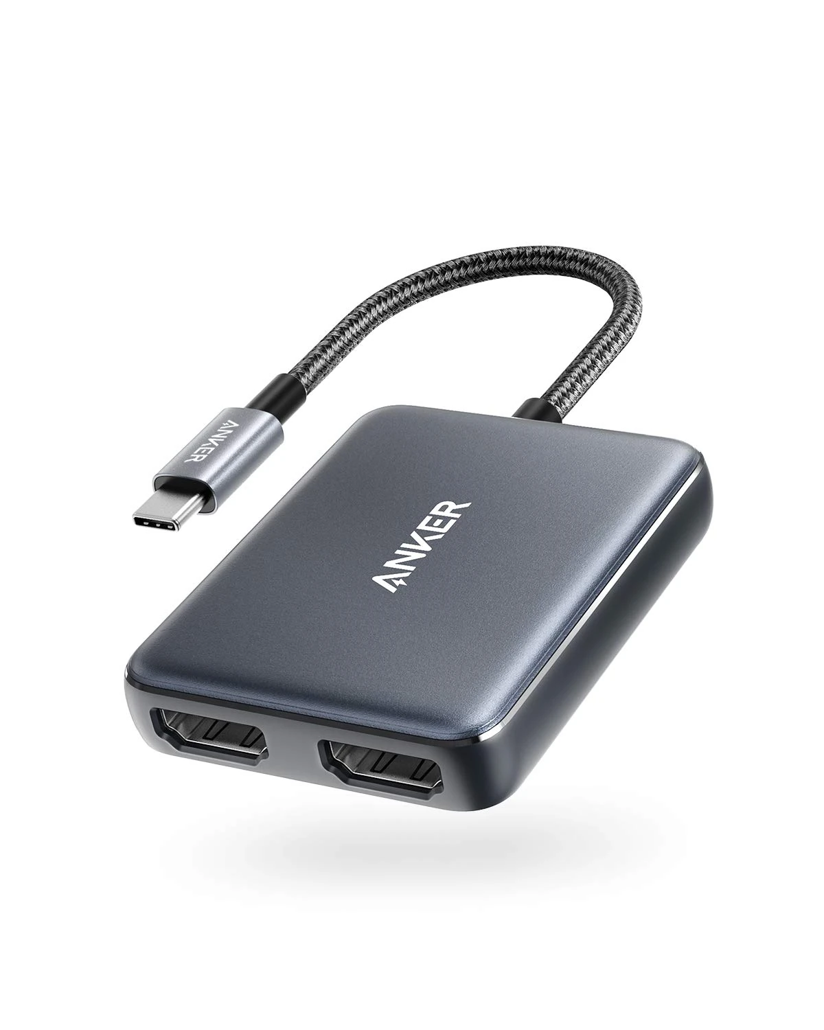 Anker USB C to Dual HDMI Adapter, Compact and Portable USB C Adapter, Supports 4K@60Hz and Dual 4K@30Hz, for MacBook Pro, MacBook Air, iPad Pro, XPS, and More [Compatible with Thunderbolt 3 ports]