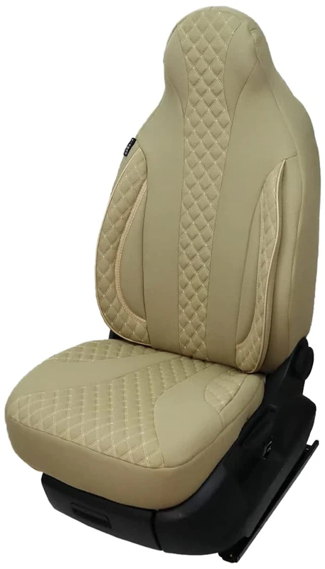 Seat Covers for Drivers and Passengers Compatible with Motorhome Pössl Weinsberg Knaus Adria Dethleffs Fendt Carthago Bürstner Eura Mobile Pilot Laika Kabe Chausson Hobby PL405 (Beige).