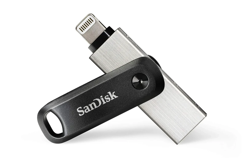 SanDisk 64GB iXpand Flash Drive Go, with Lightning and USB 3.0 connectors, for iPhone/iPad, PC and Mac