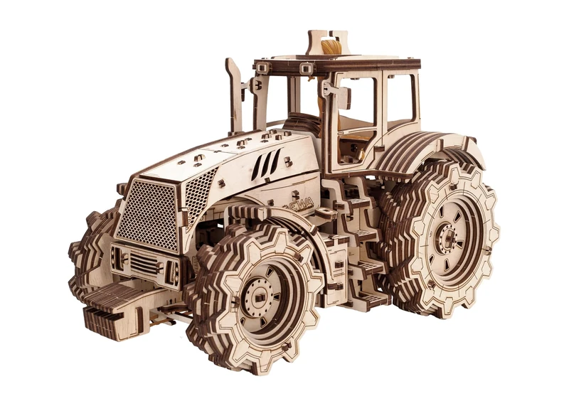 EWA Eco-Wood-Art - TRACTOR - Three-dimensional mechanical wooden puzzle - Puzzle for adults and children - Assembly without glue - 358 pieces. - Image 1