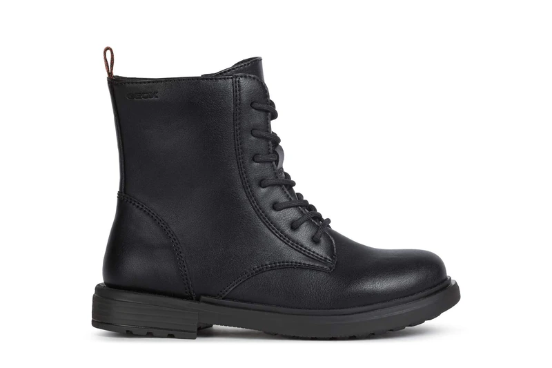 Geox Girl J Eclair Girl D Ankle Boots, Black, 4 UK