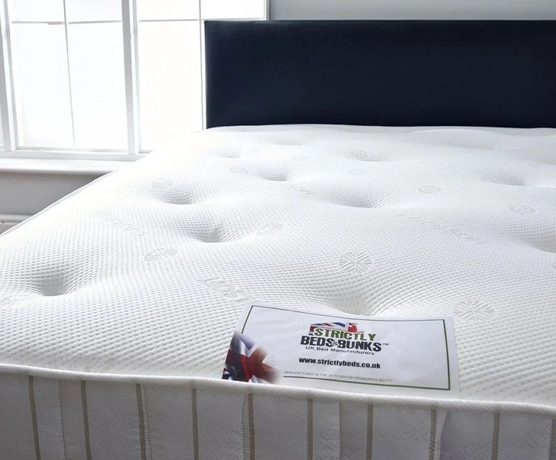STRICTLY BEDS&BUNKS sprung Mattress, Cotton, Single