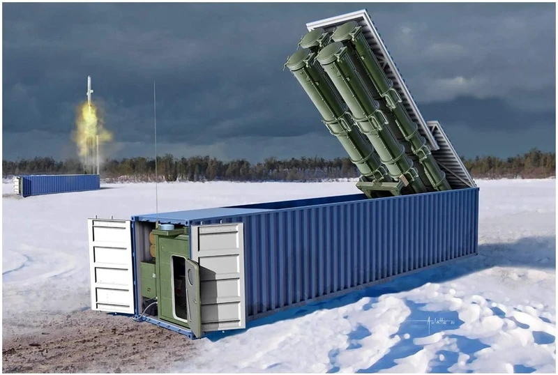 Trumpeter TRU01077 1/35 3M54 Club-k in 40-Fuss-Container Plastic Model kit, Multicolor