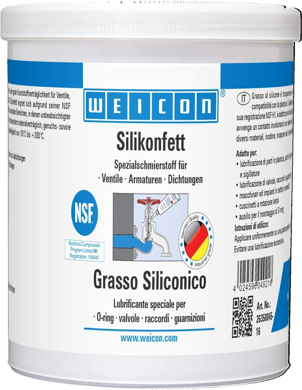WEICON Silicone Grease 450g for valves, fittings and gaskets