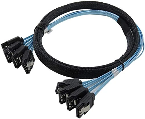 YIWENTEC High Speed 6Gbps 4pcs/set Sata Cable Sas Cable for Server 0.5M (H0301)