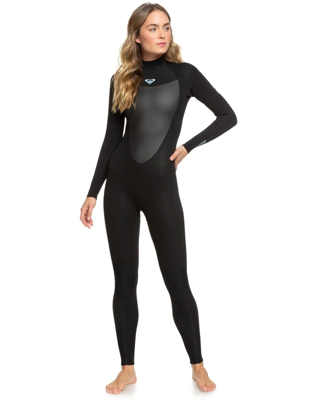 ROXY Women's 4/3 Prologue BZ GBS Wetsuit, Black, 12, ERJW103072