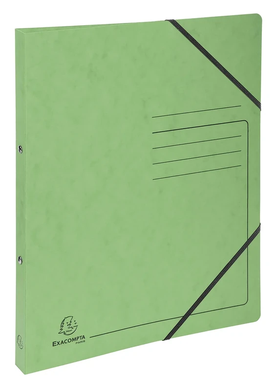 Exacompta - Ref 542563E - Mottled Pressboard Ring Binder - 320 x 250mm in Size, Suitable for A4 Documents, 2 x 15mm O-Rings, 20mm Spine - Light Green (Pack of 10)